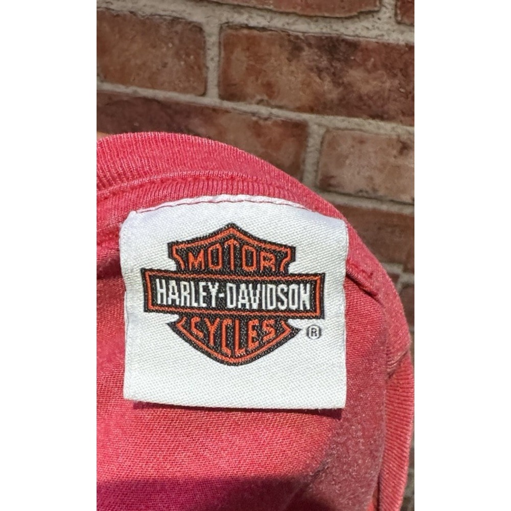 Harley-Davidson Short Sleeve T-Shirt Boys Small Solid Red Logo W/Motorcycle - Picture 6 of 6